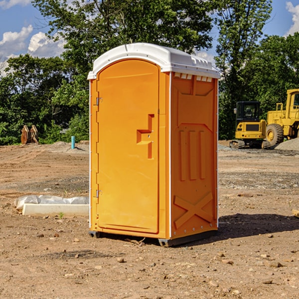 how often are the porta potties cleaned and serviced during a rental period in Sun City California